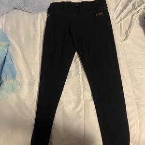 Black and rose gold pink pants